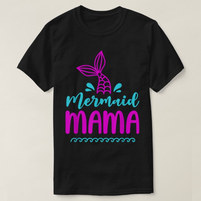 Matchningsfamilj för Sjöjungfru i Mamma Beac T Shirt (Design framsida)