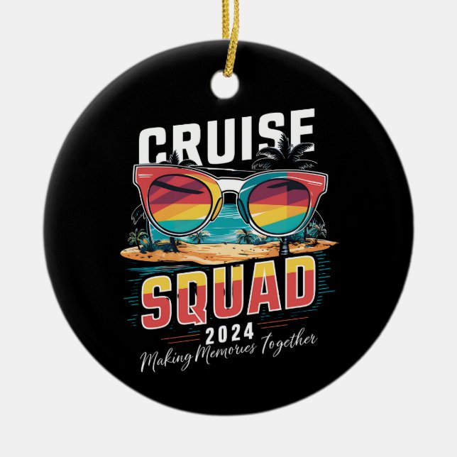 Matchningsfamilj för sommarsemester 2024 julgransprydnad keramik (Framsidan)
