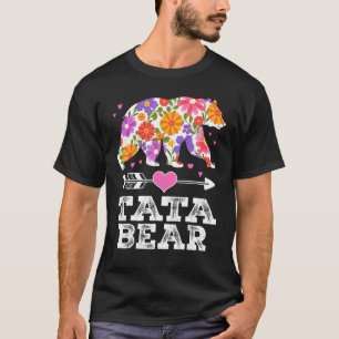 Matchningsfamilj för Tata Bear Blommigt Mor på dag T Shirt