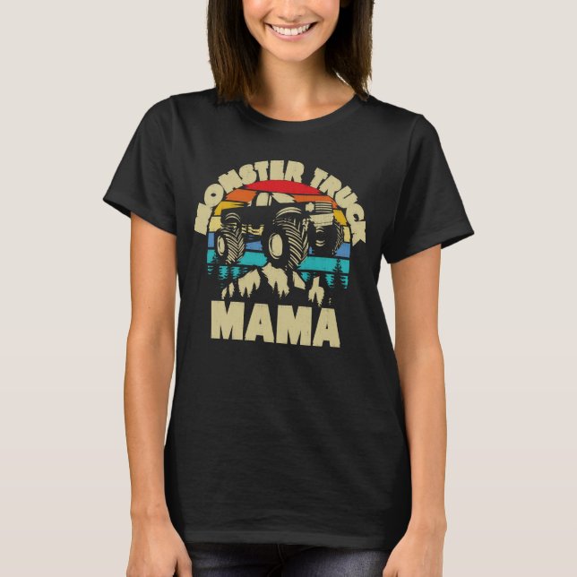 Matchningsfamiljen Monster Lastbil Mamma T Shirt (Framsida)
