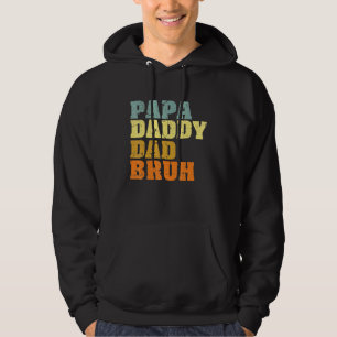 Matchningsfamiljen Pappa pappa Pappa Bruh Fars dag Hoodie