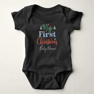 Matchningsfamiljen personlig Namn - första jul T Shirt