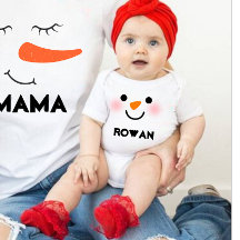Matchningsfamiljen personlig Namn Snögubbe