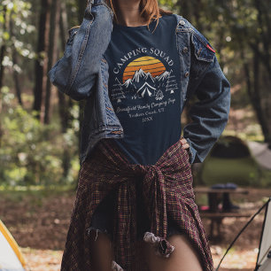 Matchningsfamiljen Retro Camping Squad Mamma T Shirt