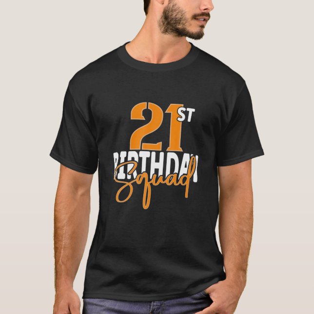 Matchningsgrupp för 21:a födelsedagstorget-familje t shirt (Framsida)