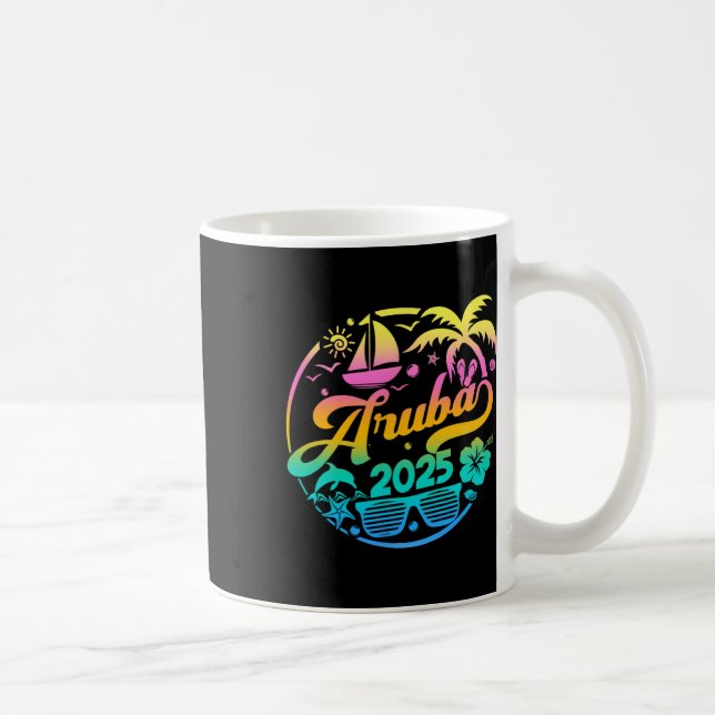 Matchningsgrupp för familjen Aruba 2025 Vacation B Kaffemugg (Höger)