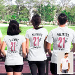 Matchningsgrupp för Födelsedagsfest av anpassnings T Shirt<br><div class="desc">Planerar du en 21-årsdag party eller en 50-årsdag för bröllop och behöver några underbara presentidéer? Ta en titt på våra rosa gruppskjortor som är fullt anpassade för alla födelsedag, återförening eller årsdagar. Dessa bekväma skjortor och snyggtar är perfekter för att fira din stora dag med vänner. De ger inte bara...</div>