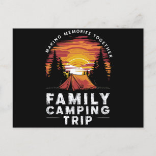 Matchningsgrupp för vintage Family Camping Resa 20 Vykort
