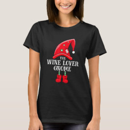 Matchningsgruppen Vin Älskare Gnome-julfamiljen T Shirt