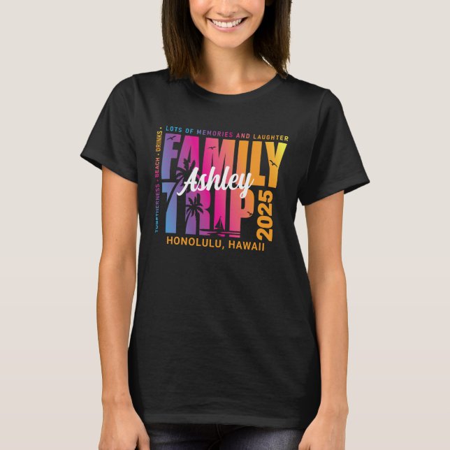 Matchningsgruppundantag för anpassningsbar Family  T Shirt (Framsida)