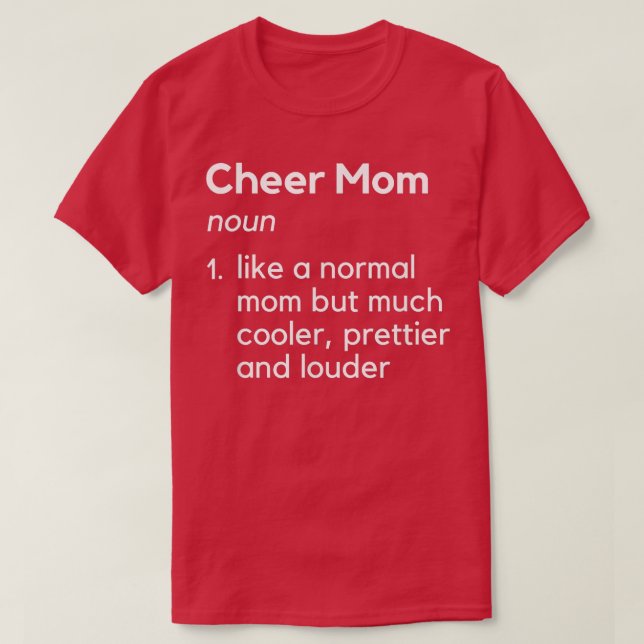 Matchningsparametrar för Cheer Mamma-definition T Shirt (Design framsida)