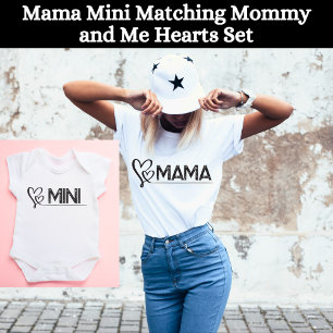 Matchningsset för Cute Mamma-Mamma och Me-hörninga T Shirt