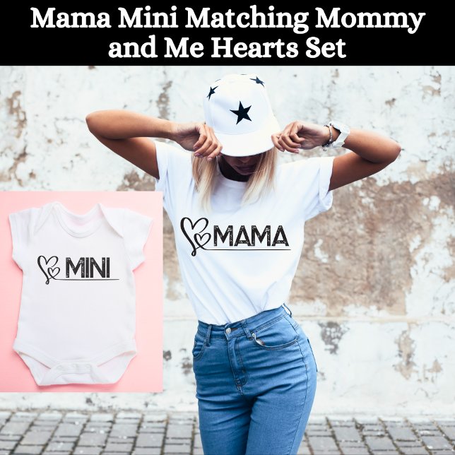 Matchningsset för Cute Mamma-Mamma och Me-hörninga T Shirt (Mommy and Me Matching Set)