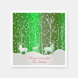 Matchningsset White Reindeer Edit Namn Cocktail Pappersservett