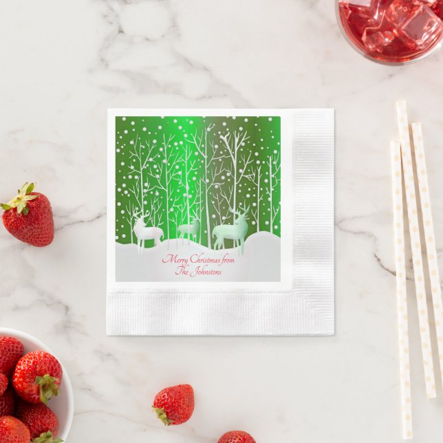 Matchningsset White Renor Edit Namn Grönt Pappersservett (Insitu)