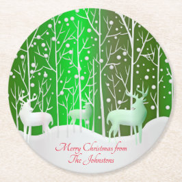 Matchningsset White Renor Edit Namn Grönt Underlägg Papper Rund