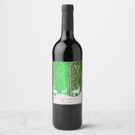 Matchningsset White Renor Edit Namn Grönt Vinflaska Etikett