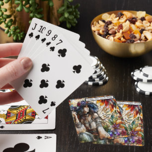 Matchningsspel för fastfärgade glasögon Dam Monogr Casinokort