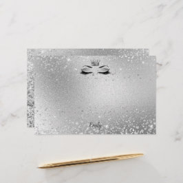 Matchningsstall för silver Glitter Öga Brevpapper
