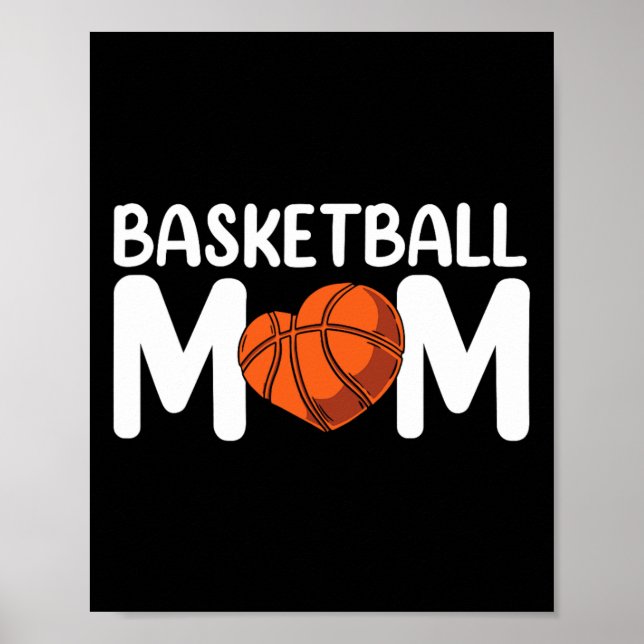 Matchningsteamet Mor Momm för Basketball Mamma Coa Poster (Framsidan)