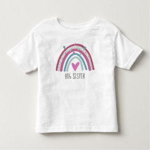 Matchningsutrustning för Big Sister Rainbow T Shirt