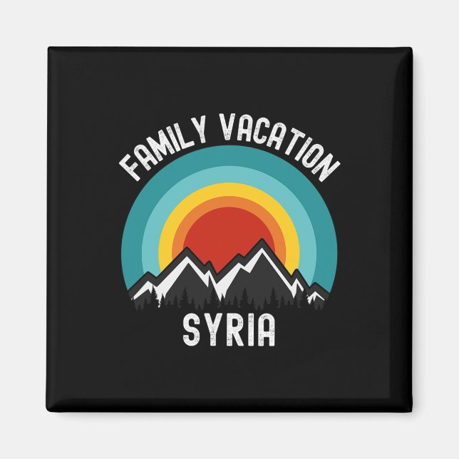 Matchningsutrustning för Syriens familjevacering Magnet (Framsidan)