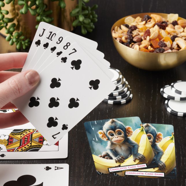 Matchspel mellan Baby och Banana Monogram Kids Mat Casinokort (På plats)