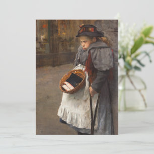 Matchstick Girl Poor Street Urchin Urban Fattigdom Inbjudningar