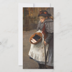 Matchstick Girl Poor Street Urchin Urban Fattigdom Julkort