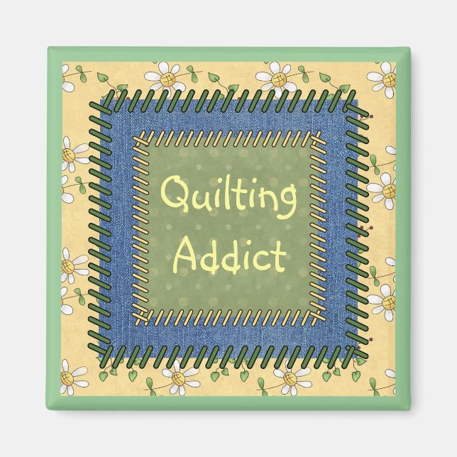 Matchwork Quilt Addict Magnet (Framsidan)