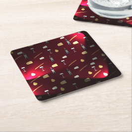 Matdelikatesser Cranberry Lights Underlägg Papper Kvadrat