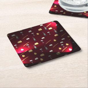 Matdelikatesser Cranberry Lights Underlägg Papper Kvadrat