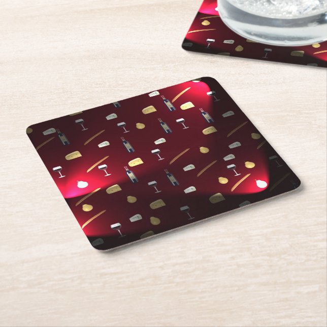 Matdelikatesser Cranberry Lights Underlägg Papper Kvadrat (Vinklad)