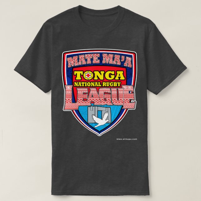 Mate Maa onga Rugby League onga Rugby eam T Shirt (Design framsida)