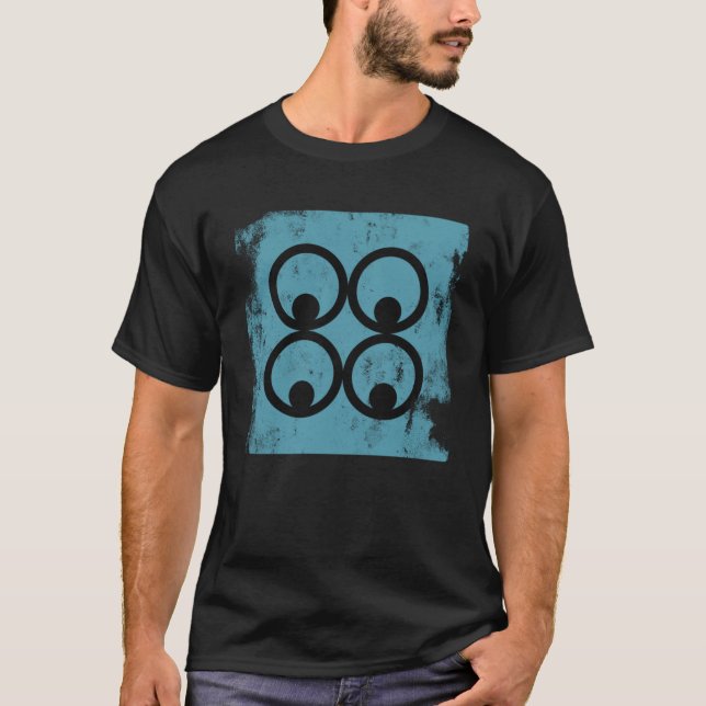 Mate Masie Adinkra Symbol Grunge-utseende T Shirt (Framsida)