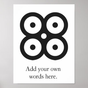MATE MASIE Symbol för klokhet, kunskapskänsla Poster