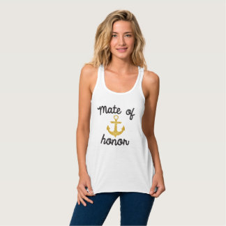 Mate of Honor Nautical Anchor Tee Linne Med Racerback
