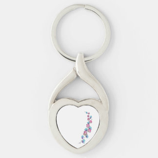 Matelnyckelkedja Twisted Heart Silverfärgad Nyckelring