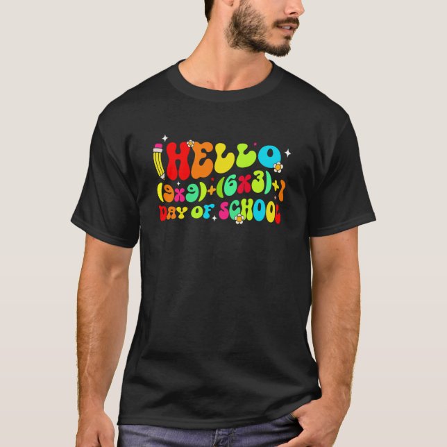 Matematik 100 dagar för skolelärare t shirt (Framsida)