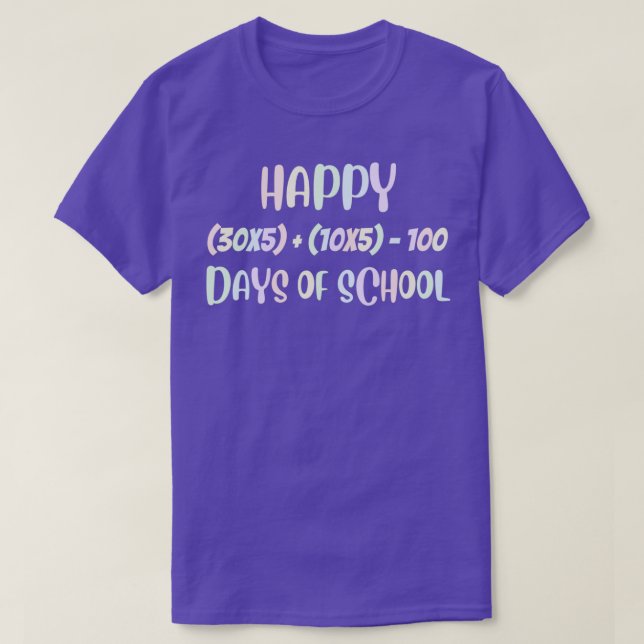 Matematik 100 dagar för skollärare Student T Shirt (Design framsida)