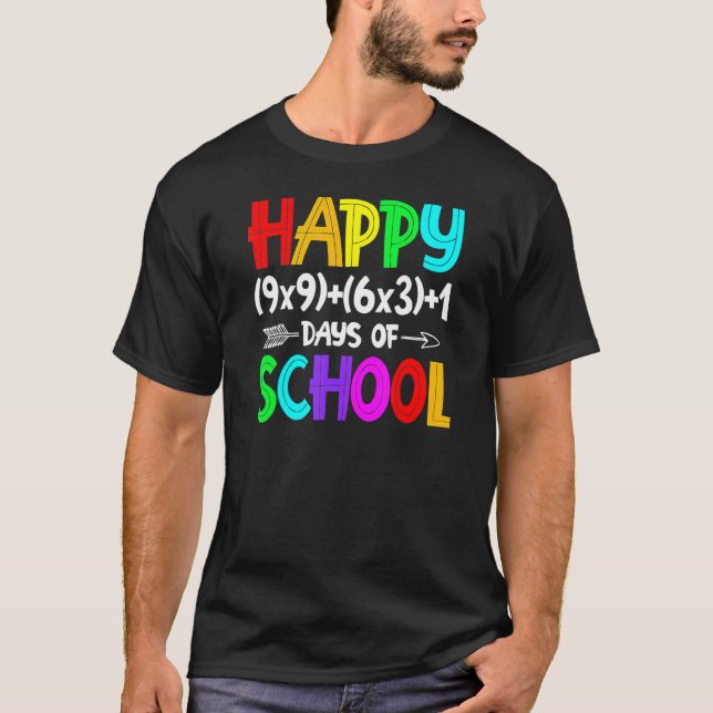 Matematik 100 dagar för skollärare t shirt (Framsida)
