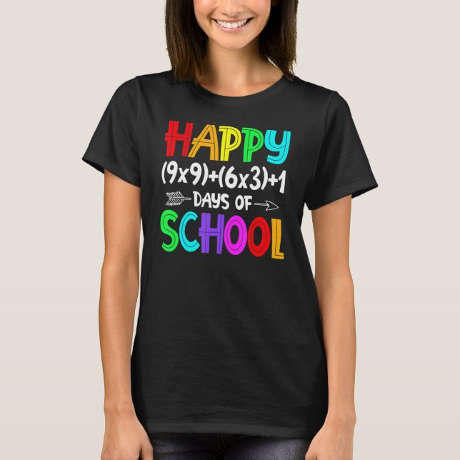 Matematik 100 dagar för skolmatlärare 100t t shirt (Framsida)