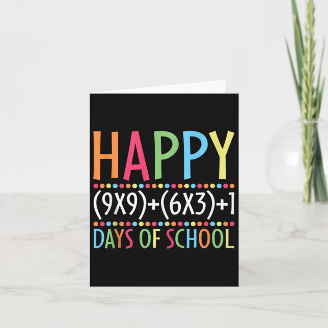 Matematik 100 dagars skollärartid kort (Framsida)
