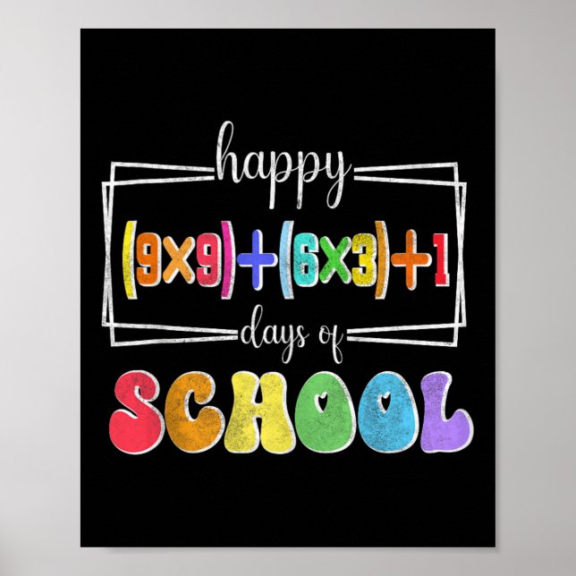 Matematik 100 dagars skollärartid poster (Framsidan)