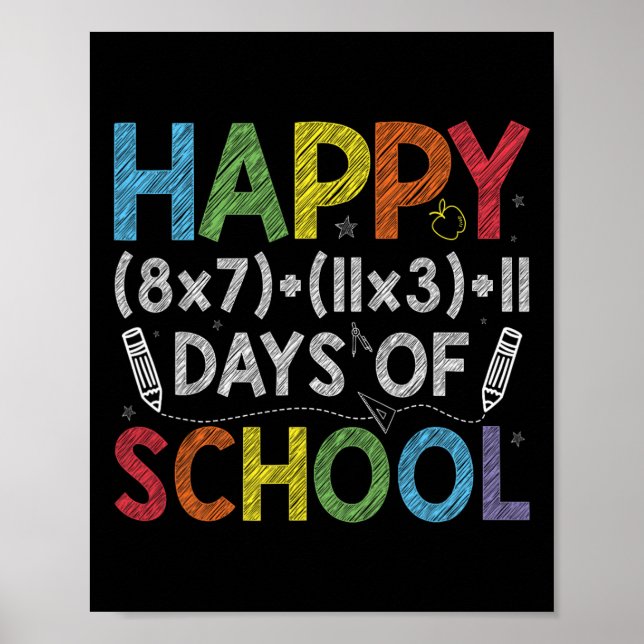 Matematik 100 dagars skollärartid poster (Framsidan)