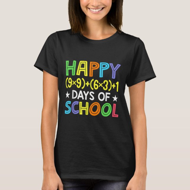 Matematik 100 dagars skollärartid t shirt (Framsida)