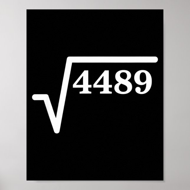 Matematik 4489, Perfekt kvadratisk matematisk skäm Poster (Framsidan)