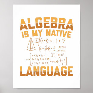Matematik Algebra Lärargåvor från matematiker Poster