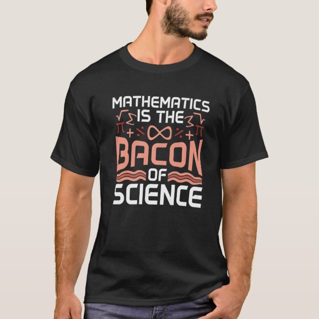 Matematik är bakgrunden till Science Math Älskare  T Shirt (Framsida)