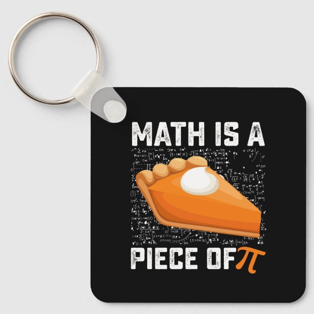 Matematik Är En Bit Av Pi-dagens Paj Matematik Nyckelring (Framsida)